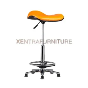 kursi barstool Fantoni Simple warna orange dengan hidrolik