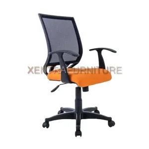 kursi kantor jaring Fantoni Savio V kaki nylon hitam