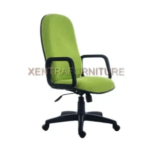kursi direktur fantoni f 300, sandaran kepala tinggi warna kain hijau cerah