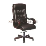 kursi direktur kulit fantoni f 3009 l, sandaran tangan dan kaki kayu