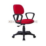 kursi kerja fantoni f 110 a, dengan sandaran tangan warna merah