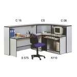 meja resepsionis counter Aditech Astro Set model L