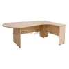 meja direksi modern bentuk L Aditech M 2012 P, ukuran 200x120x75cm