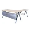 meja direktur minimalis bentuk L Aditech XE 010, kaki dan modesti metal