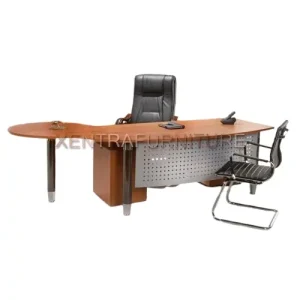 meja direktur modern minimalis bentuk L Aditech FD 05