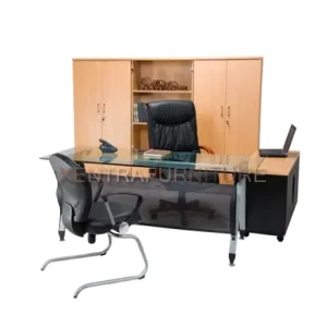 Aditech SE 6002, meja kerja direktur kaca dengan credenza
