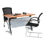 meja kerja minimalis Aditech MS 01, kaki metal