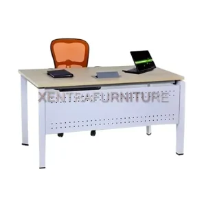 meja manager minimalis Aditech FR 10 dengan kaki dan modesti metal
