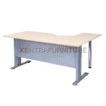 Aditech M 1612 M meja manager bentuk L model minimalis dengan kaki metal
