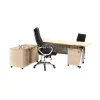 Aditech IS 893 meja pimpinan modern dengan mobile drawer dan credenza
