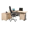 Aditech IS 895 meja pimpinan modern dengan mobile drawer dan credenza